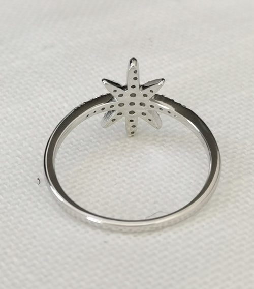 Star Ring in CZ and Sterling Silver