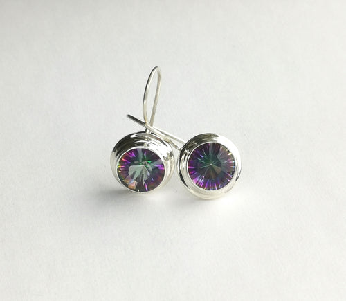 Mystic Topaz Drop Earrings in Sterling Silver