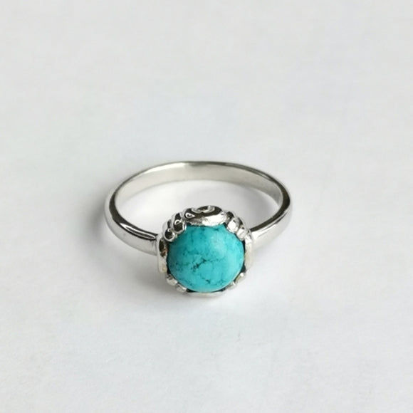 Turquoise Gemstone Ring in Sterling Silver