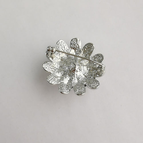 Chrysanthemum Flower Crystal Brooch Pin