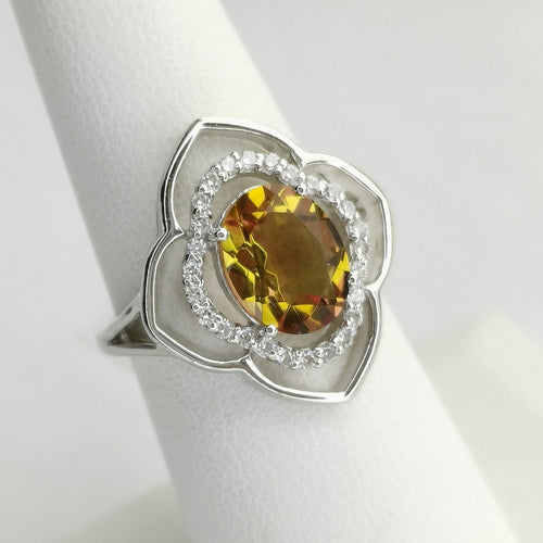 Vintage Zultanite White Sapphire Ring in Sterling Silver