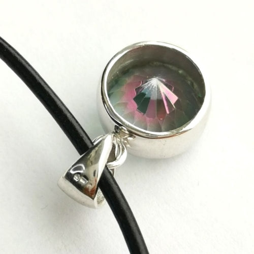 Mystic Topaz in Sterling Silver Pendant Necklace