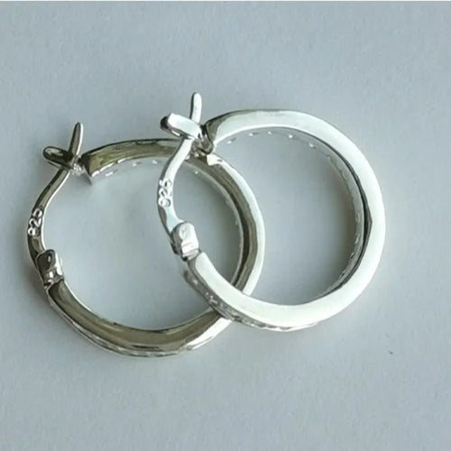 Channel Set CZ Hoop Earrings / Hoops