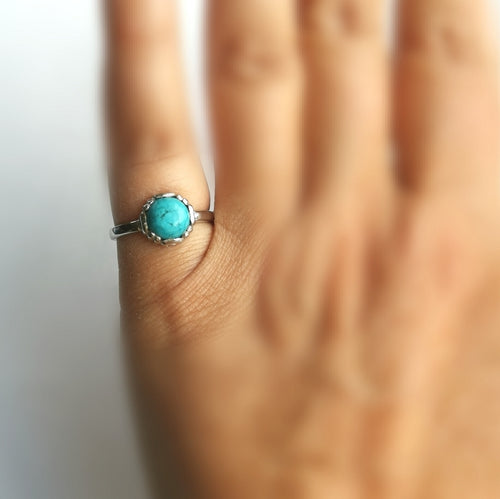 Turquoise Gemstone Ring in Sterling Silver