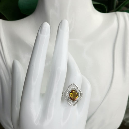 Vintage Zultanite White Sapphire Ring in Sterling Silver