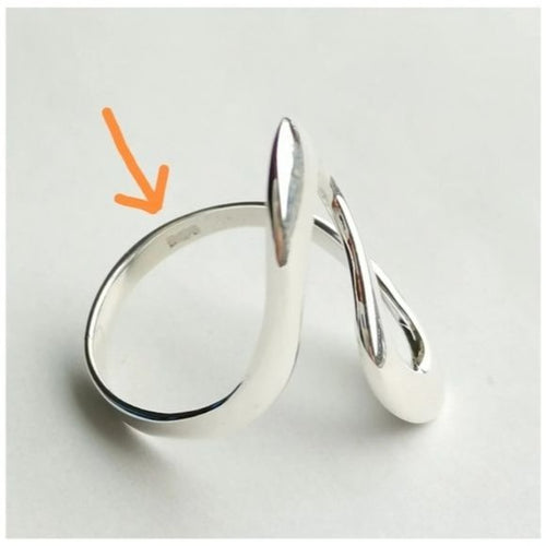 Modernist Sterling Silver Swirl Ring