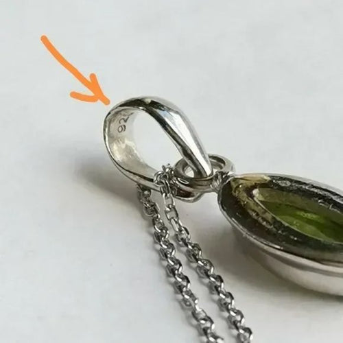 Marquise Peridot Pendant Necklace in Sterling Silver