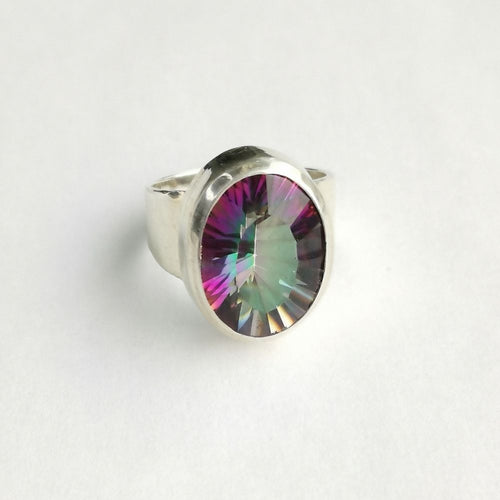 8ct Mystic Topaz Statement Ring in Sterling Silver