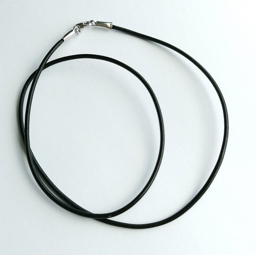 Black 18" Leather Cord Necklace