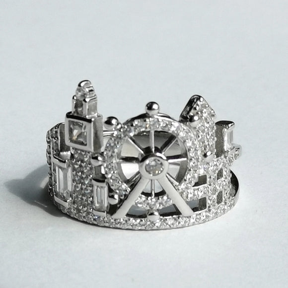 London Skyline Ring in Sterling Silver and CZ