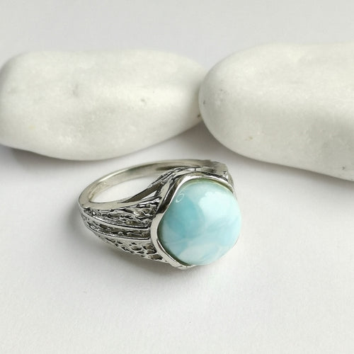 Larimar Ring in Sterling Silver