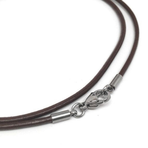 Black 18" Leather Cord Necklace