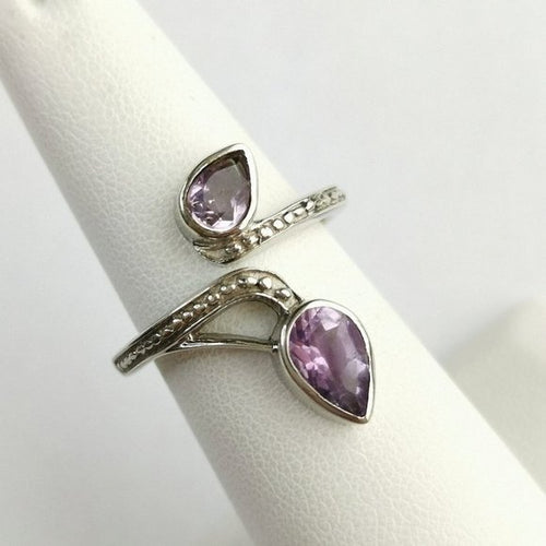 Amethyst "Vine"  Ring in Sterling Silver