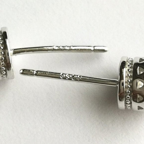 Small Cathedral Set CZ Stud Earrings in Sterling Silver