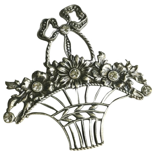 Vintage Catherine Popesco Basket of Flowers Brooch