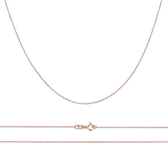 Rose Gold over Sterling Silver Chain Necklace 18"