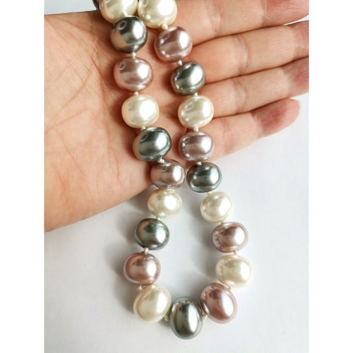 Tri Colour Tahitian Shell Pearl Choker Necklace