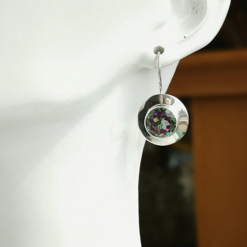 Modernist Mystic Topaz in Sterling Silver Earrings