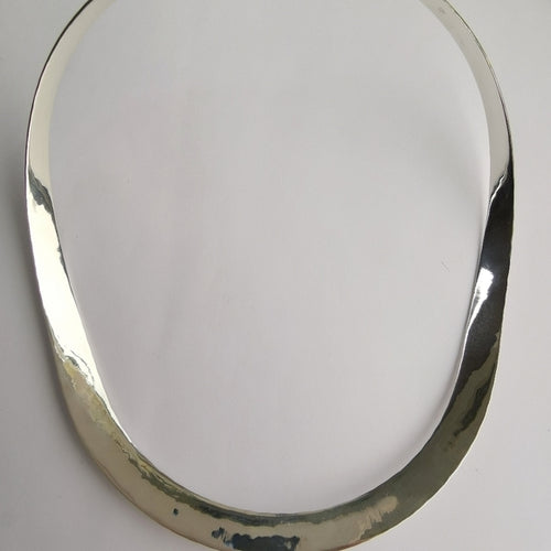 Hand Hammered Sterling Silver Collar Necklace