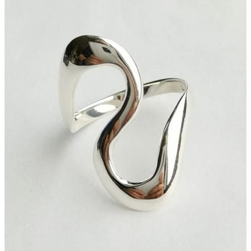 Modernist Sterling Silver Swirl Ring