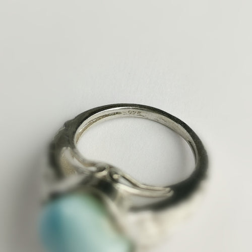 Larimar Ring in Sterling Silver