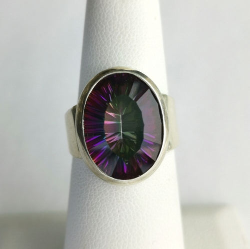 8ct Mystic Topaz Statement Ring in Sterling Silver
