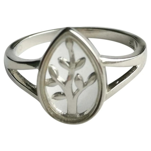 Tree of Life Shadow Box Ring in Sterling Silver