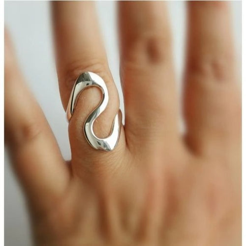 Modernist Sterling Silver Swirl Ring