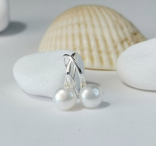 pearl drop earrings