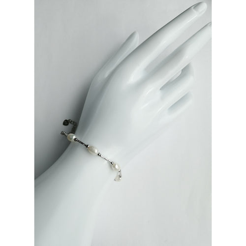 White freshwater Pearl Sterling Silver Bracelet